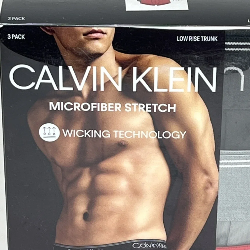 Calvin Klein Men's Trunks Underwear Size XL‎ Multicolor 3-Pack Wicking Moisture